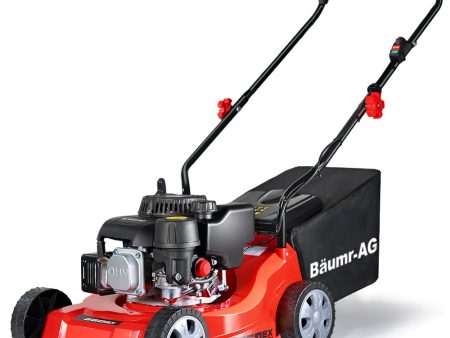 Baumr-AG 139cc Lawn Mower 4-Stroke 16 Inch Petrol Lawnmower Hand Push Engine 35L Catcher Online Sale