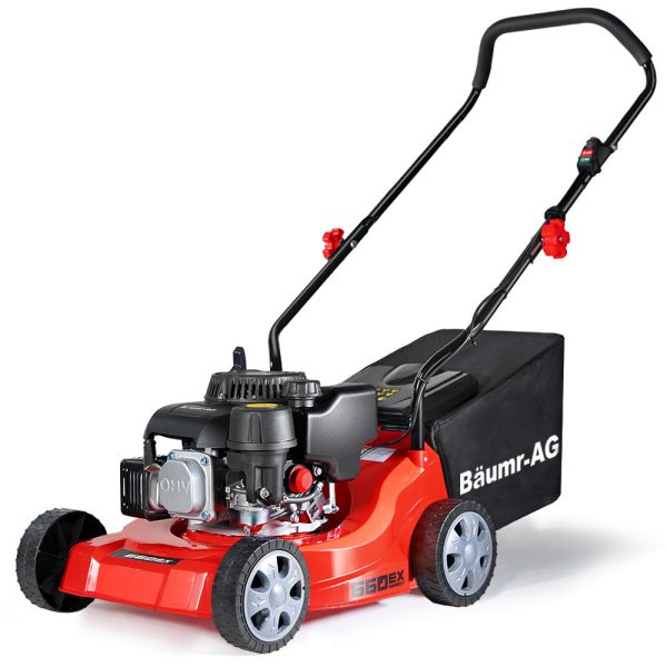 Baumr-AG 139cc Lawn Mower 4-Stroke 16 Inch Petrol Lawnmower Hand Push Engine 35L Catcher Online Sale