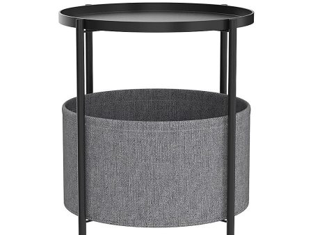 Round Side Table Bedside Storage Basket Cheap