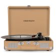 Crosley Cruiser Bluetooth Portable Turntable - Light Tan + Bundled Majority D40 Bluetooth Speakers - Black Fashion