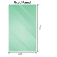 110x200cm Single Shower Glass Screen with Gold Wall Channel on Sale