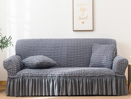 Elastic sofa cover Grey (190-230cm) Online now