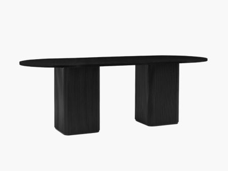 Tate 8 Seater Dining Table in Black Hot on Sale