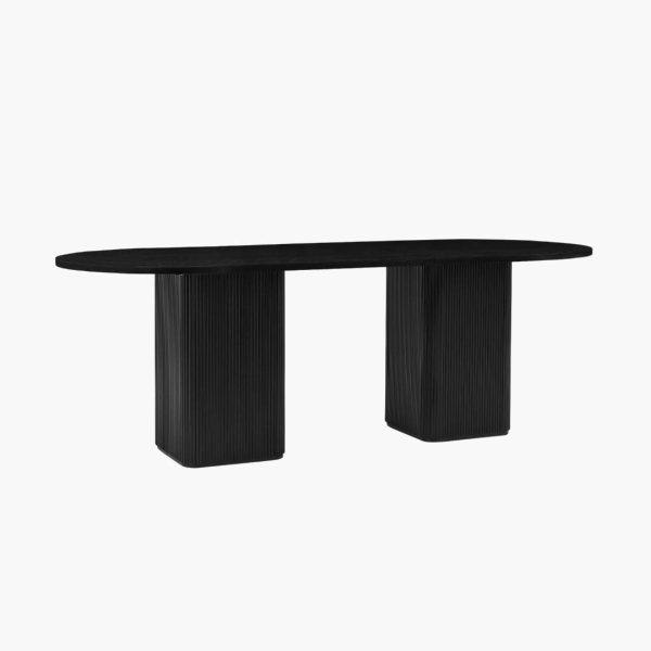 Tate 8 Seater Dining Table in Black Hot on Sale