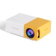 Mini Home Portable Cinema Projector - LED Compact Entertainment Projector for Movies & Gaming (White+yellow) For Cheap