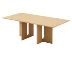 Oak Melamine Dining Table 6 Seater Hot on Sale