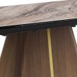 Dining Table MDF Ceramic Glass Table Top Extendable Decorative Stripe Cheap