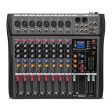 Hridz CT-80S Professional Audio Mixer – 8 Channels Bluetooth USB Mixer with Effects, 48V Phantom Power, and Built-in Sound Card, 8 Channels Audio Sound Mixer Mixing DJ Console USB with 48V Phantom Power For Discount