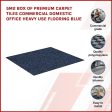 5m2 Box of Premium Carpet Tiles Commercial Domestic Office Heavy Use Flooring Blue For Sale