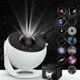 High-Definition Focusable Starry Galaxy Projector Lamp - Creative Bedroom Mood Light with 13 Film Slides (Black & White) Sale