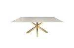 Miles Gold With White Marble Dining Table - 90cm x 180cm Online now