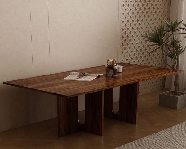 Walnut Melamine Dining Table 8 Seater on Sale