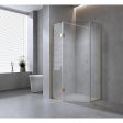 90cm Frameless Diamond Shower Screen with Chrome Channels and SS Hinges & Round Handle Sale