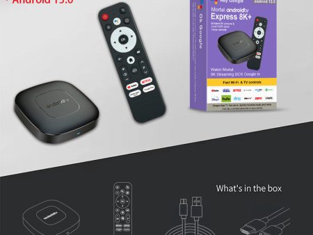 Android TV Express 8K+ Streaming Box - Ultra HD Android 13.0, 2G+16G with Voice Bluetooth Controller Hot on Sale