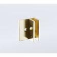 90cm Wall to Wall Frameless Shower Screen with Gold Brackets and SS Hinges, Square Knob Handle Online