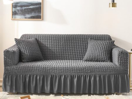 Elastic sofa cover-gray (190-230cm) For Cheap