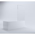 70cm Frameless Swing Bath Panel with Brushed Gold Hardware Online