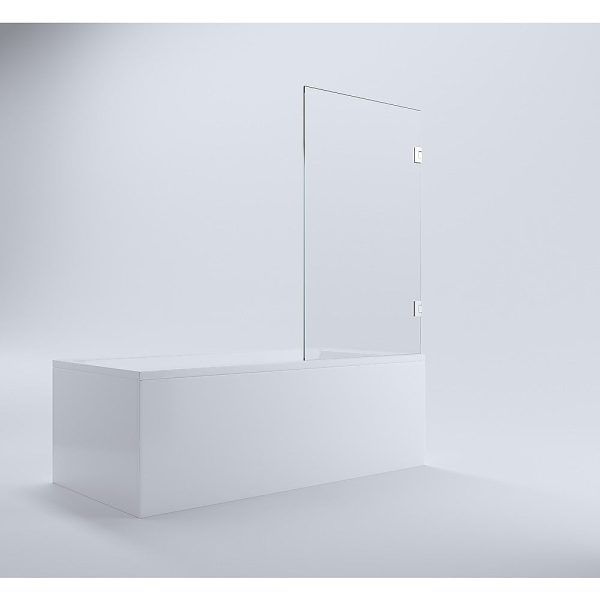 70cm Frameless Swing Bath Panel with Brushed Gold Hardware Online