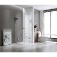 90x100cm Double Door Corner Shower Screen with Channels and SS Hinges - Black Online Sale