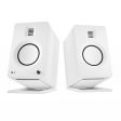 Kanto TUK 260W Powered Bookshelf Speakers with Headphone Out, USB Input, Dedicated Phono Pre-amp, Bluetooth - Pair, Matte White with S6W White Stand Bundle For Cheap