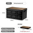 54*36*29 cm Collapsible Black Outdoor Storage Box | Large Capacity, Foldable to 7cm, Durable Design Supply