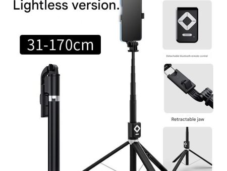 No Light 3-in-1 Bluetooth Selfie Stick with Tripod and Remote Control - Adjustable for Smartphones on Sale