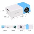 Mini Home Portable Cinema Projector - LED Compact Entertainment Projector for Movies & Gaming (White+blue) Fashion