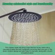 200mm Shower Head Round 304SS Electroplated Matte Black Finish Discount