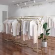 Commercial Clothing Garment Rack Retail Shop in Gold Online now