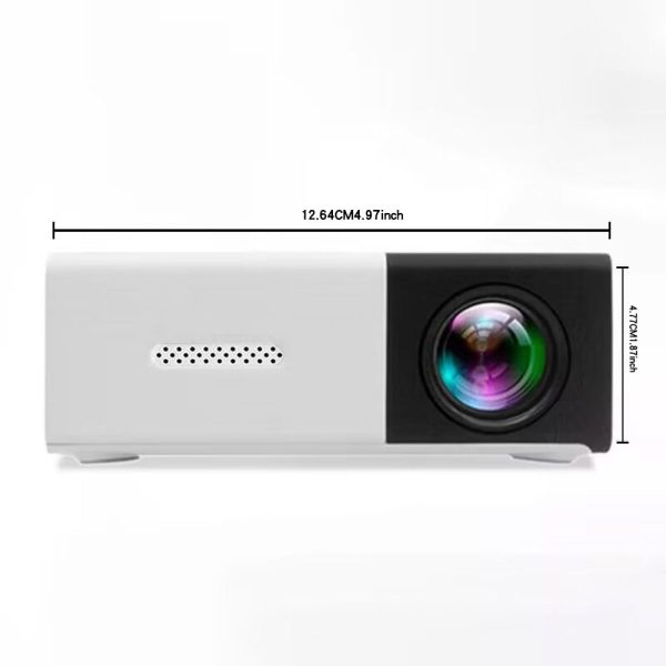 Mini Home Portable Cinema Projector - LED Compact Entertainment Projector for Movies & Gaming (White+black) Hot on Sale