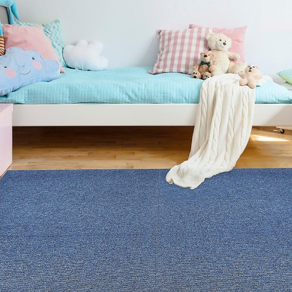 5m2 Box of Premium Carpet Tiles Commercial Domestic Office Heavy Use Flooring Blue For Sale