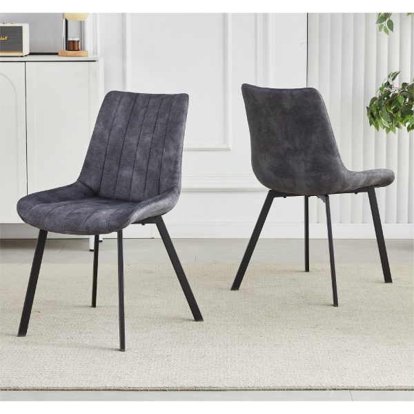 Sloane Fabric Dining Chairs (Set of 4) - Grey Online