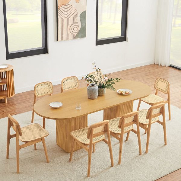 Tate 8 Seater Dining Table in Natural For Discount