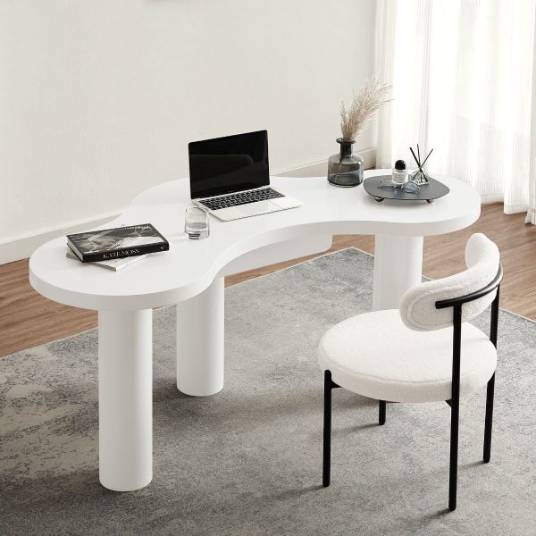 Aurora White Office Desk For Discount