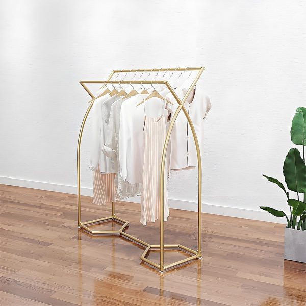 Commercial Clothing Garment Rack Retail Shop in Gold Online now