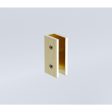 90cm Wall to Wall Frameless Shower Screen with Gold Brackets and SS Hinges, Square Knob Handle Discount