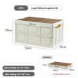 54 x 36 x 29 cm Collapsible White Outdoor Storage Box | Large Capacity, Foldable to 7 cm, Durable Design Fashion