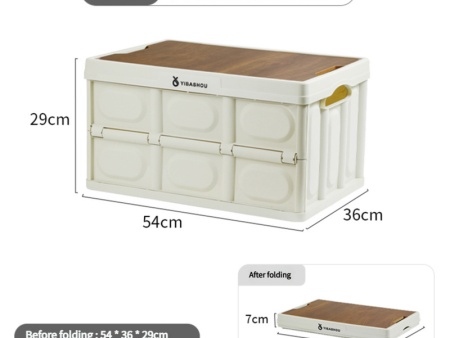 54 x 36 x 29 cm Collapsible White Outdoor Storage Box | Large Capacity, Foldable to 7 cm, Durable Design Fashion