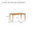 ALLEGRO Dining Table + 6x MESI Dining Chair - 7 Piece Dining Set - Natural Online Sale