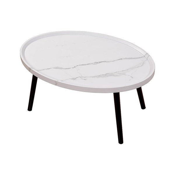 Oval Coffee Table Mid Century Modern Minimalist Display For Discount