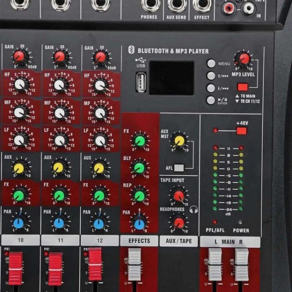 Hridz 12 Channel Mixing Console Live Studio Audio DJ Mixer Sound Board USB Interface Online now