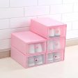 Stackable Transparent Shoe Storage Boxes with Heart-Shaped Handles (Set of 5) 31*20*12cm Pink Online