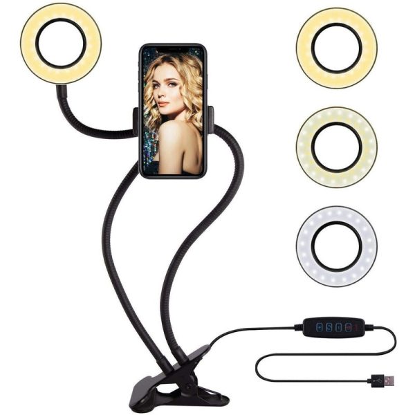 Professional Live Stream Ring Light with Phone Mount Holder Selfie USB Lighting Online Hot Sale