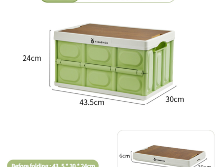 43.5*30*24 cm Collapsible Green Outdoor Storage Box | Large Capacity, Foldable to 6cm, Durable Design Cheap