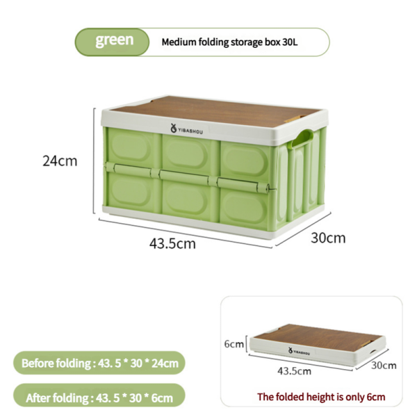 43.5*30*24 cm Collapsible Green Outdoor Storage Box | Large Capacity, Foldable to 6cm, Durable Design Cheap