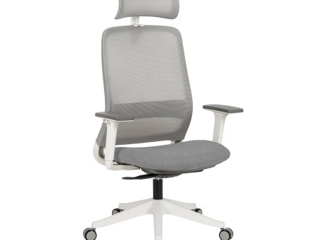 Carlie High Back Molded Foam Seat Ergonomic Office Chair In Grey Cheap