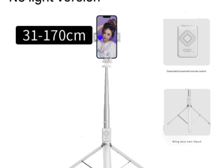 White No Light 3-in-1 Bluetooth Selfie Stick with Tripod and Remote Control - Adjustable for Smartphones Sale