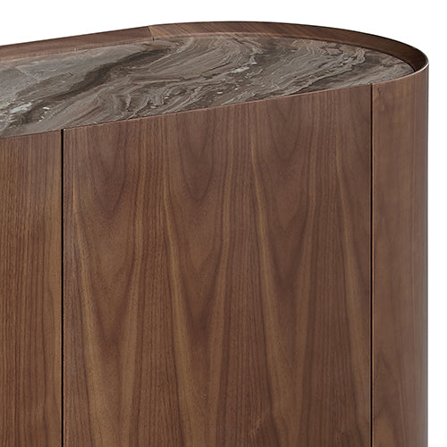 Buffet MDF Melamine Interior Storage In Dark Walnut colour For Cheap