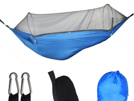 Blue Automatic Pop-Up Mosquito Net Hammock - 200kg Load Capacity, Lightweight Outdoor Camping Gear with Quick Setup and Durable Design Discount