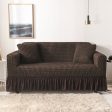 Elastic sofa cover coffee color  (90-140cm) Cheap